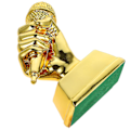 Miniatyrbillede 2 af 3: Mikrofon Trofæ Studerende Sangkonkurrence Vært Konkurrence Trofæ Pris Børn Æres Trofæ Golden