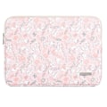 Miniatyrbillede 2 af 5: CANVASARTISAN G4-01 13-tommer Laptop PU Læder Opbevaringspose Blomst og Blade Print Notebook Sleeve