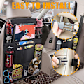 Miniatyrbillede 5 af 6: 2-PAK Universal bilbagsæde mobil/tablet mange holdere Sort-XF1- Sort