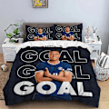 Miniatyrbild 1 av 5: v566 Sängkläder Fotbollsstjärna Täcke Påslakan Set Queen Size Sängkläder Set 3-Delars Sängkläder Set (1 Påslakan + 2 Örngott) y566 220x240cm 94x102in