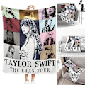 Miniatyrbild 1 av 5: Taylor Swift The Eras Tour filt filt mjuk varm filt för sovrum, soffa, festdekorationer present-yuyu