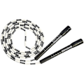 Miniatyrbilde 1 av 4: Hoppetau - Mykt perlet segment hopptau - Justerbart flokefritt fancy tau for trening Black