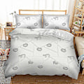 Miniatyrbild 2 av 4: v5286 Sängkläder Sengångare Vit Påslakan Doona Set /<wbr/> Storlek Sängkläder IU5286 135x200cm 53x78in