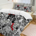 Miniatyrbild 1 av 4: v785 Spider-Man 3-delat Bäddset för Enkelsäng - Inkluderar 1 Enkelt Täcke och 2 Örngott - Färgbeständig Mikrofiber - Spider io785 135x200cm 53x78in