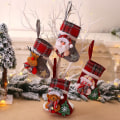 Miniatyrbilde 2 av 5: Jule Strømpe Sett 4stk Jule Tre Henger Santa Boot Gavepose Y