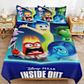 Pikkukuva 1 / 5: x508 Inside Out 2 -pussilakanasetti, mikrokuituinen vuodevaatesetti, 3D-painettu kevyt 3-osainen peittosetti, 1 pussilakana ja 2 tyynyliinaa lapsille pojille 135x200cm 53x78in