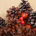 Miniatyrbild 3 av 5: 30 st naturliga tallkottar för jul, rustika tallkottar i bulk med snöre för hantverk för heminredning, höst tacksägelse träddekoration