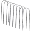 Miniatyrbilde 1 av 5: Trampolineplugger Heavy Duty Teltplugger, Galvaniserte U-ankre, 8 stk
