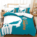 Miniatyrbild 1 av 5: v5213 Sängkläder Miami Dolphins 3 Delars Påslakanset Örngott Andningsbart Sängklädesset Sängkläder IU5213 135x200cm 53x78in