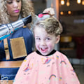 Miniatyrbillede 6 af 6: Børnefrisørkappe, Frisørkappe med Justerbar Hals, Hårklippekappe Frisørkjole Salon Barberkappe Hårklippeforklæde til Drenge Piger