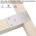 Miniatyrbillede 4 af 6: 20 stk. flade samlingsplader 80x40mm lige reparationsplader flad pladebeslag forbindelses reparationsplader rustfrit stål (sølv)