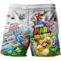 Miniatyrbild 1 av 2: 2024 Pojkar 3D Bro Baddräkter Badbyxor Badkläder Strand Pool Surf Mesh Super Mario B 9-10Years