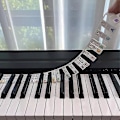 Miniatyrbillede 1 af 4: Fjernelsesklaver Keyboard Note Labels Genanvendelige Silikone 88 Tangenter Klaver Noter Guide Stickers Colorful