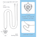 Miniatyrbild 4 av 6: Moissanite Halsband Hjärta, 1 Karat Moissanite Diamant Halsband för Kvinnor Hypoallergen 925 Silver Smycken Jubileum Födelsedagspresenter