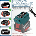 Miniatyrbillede 3 af 5: Lader til Bosch Professional 18 V batterisystem GBA 18 V med LED-display, hurtiglader kompatibel med Bosch 18 V batteri BAT6