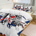 Miniatyrbild 1 av 4: v875 Spider-Man 3-delat Bäddset för Enkelsäng - Inkluderar 1 Enkelt Täcke och 2 Örngott - Färgbeständig Mikrofiber - Spider io875 135x200cm 53x78in