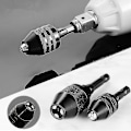 Miniatyrbillede 1 af 5: 1 stk. 0,3-6,5 mm Hexdrill Chuck Nøglefri Skruetrækker Slagdriver Adapter Elektrisk Mikromotor Klemme Chuck Fixture Hex Skaft