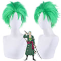 Miniatyrbild 5 av 5: （XXL）Anime Roronoa Zoro Cosplay Kostym Wano Kuni Land Kimono Robe Full Suit Outfits Halloween Karneval Kostym _ai Only wig 2XL