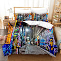Miniatyrbild 1 av 5: v3832 Sängkläder Street Wall Graffiti Påslakanset Sängkläder Örngott Lakan IU3832 135x200cm 53x78in