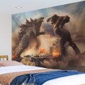 Miniatyrbilde 2 av 3: Godzilla Gobelin Veggteppe Godzilla Vs Kong Of The Monsters Poster Temafest Tilbehør