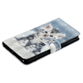 Miniatyrbild 4 av 5: För Motorola Moto G14 5g Plånboksfodral i Läder 3d Mönster Folio Cover Cat