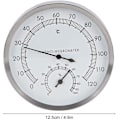 Miniatyrbild 2 av 5: 2-i-1 rostfritt stål bastutermometer hygrometer termo-hygrometer inomhus bastu utrustning tillbehör