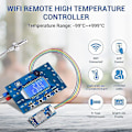 Miniatyrbild 4 av 5: 12V DC Digital temperaturregulator, WiFi APP-styrning Hög temperaturkontrollmodul -99 Celsius blue