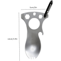Miniatyrbild 3 av 5: Multifunktionell sked gaffel rostfritt stål utomhus verktyg spork för vild överlevnad grå, utomhus multifunktion bestick silver 1 st