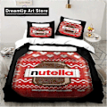 Miniatyrbild 1 av 5: v1 Sängkläder Mode Nutella Tecknad Sängklädesset Pojkar Flickor Twin Queen King Size Påslakan Örngott Säng Pojkar Vuxen Sovrum 3-Delars Sängklädesset (1 135x200cm 53x78in