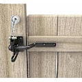 Miniatyrbillede 1 af 3: Portlåse Automatisk lås-metalbolt lås-tyngdekraftsstål lås Havehegn-sort-fastgørelsesskruer medfølger