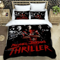 Miniatyrbild 1 av 5: f1492 Sängkläder Michael Jackson tryckta sängklädesset utsökta sängtillbehör set påslakan sängtäcke set sängkläder set lyxig födelsedagspresent Sängkl 220x240cm 94x102in