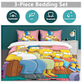 Miniatyrbillede 5 af 5: x79 The Simpsons 3-delt sengetøjssæt Varmt og behageligt blødt dynebetræk sengetøjssæt med 1 dynebetræk og 2 pudebetræk til soveværelse b79 135x200cm 53x78in