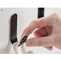 Miniatyrbillede 3 af 5: 10 stk. 7,5 cm selvklæbende kroge sort mat rustfrit stål Sus304 frakkekroge køkkenkroge håndklædekroge