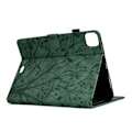 Miniatyrbillede 4 af 5: Læderetui med træmønster til iPad Pro 11 (2024) - Folio Stand Smart Tablet Cover Multicolor Green