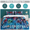 Miniatyrbild 5 av 5: x594 Ghostbusters Frozen Empire Påslakanset Mikrofiber Sängkläder 3D-tryckta Lätta 3-dels Täcke Set, 1 Påslakan Och 2 Örngott 135x200cm 53x78in