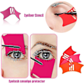 Miniatyrbilde 4 av 5: 3 stk. Nese Kontur Eyeliner Stenciler, 4 i 1 Silikone Eyeliner Stenciler Nese Skygge Stencil Kvinne Sminke Hjelpeverktøy Nybegynnere Applikator Guide Verktøy