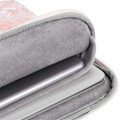 Miniatyrbillede 5 af 5: CANVASARTISAN G4-01 13-tommer Laptop PU Læder Opbevaringspose Blomst og Blade Print Notebook Sleeve