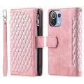 Pikkukuva 1 / 5: Xiaomi 11Lite 4G/5G 005 Kolmiulotteinen ruutukuvio Monikäyttöinen karabiinikotelo matkapuhelimelle Pink gold Style B Xiaomi Mi 11 Lite 5G