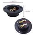 Miniatyrbilde 3 av 5: 3 stk. DIY Hjemmebilstereo 2-veis høyttalerboks terminalbindingspinn Rund fjærkoppkontakter Subwoofer-plugger (svart)