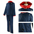 Miniatyrbillede 4 af 5: Blå Jujutsu Kaisen Yuji Itadori Cosplay Kostume Uniform Halloween Dragt L