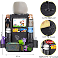 Miniatyrbillede 3 af 6: 2-PAK Universal bilbagsæde mobil/tablet mange holdere Sort-XF1- Sort