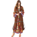 Miniatyrbild 5 av 5: 70-talskläder för kvinnor Discoklänningsaccessoarer 60-tals 70-tals kostymklänning för kvinnor Hippie kostymkläder Outfit Halloween, 50 % erbjudande Brown 2XL