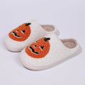 Miniatyrbillede 2 af 5: Halloween-tøfler til kvinder - bløde plyssede, komfortable Halloween-græskar-tøfler - Scream-tøfler - slip-on hyggelige indendørs Ghost Face-tøfler 5-6