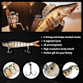 Miniatyrbild 2 av 5: Fiskedrag 8-segment fisk abborre minnow swimbait bete krok bete vevbete Blue