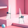 Miniatyrbilde 3 av 6: 2 stk. gjennomsiktig akryl krystallringholder smykker ringdisplayholder kjegle ringholder enkelt finger ringer utstillingsstativ for smykker bryllupsring