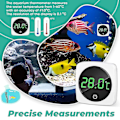 Miniatyrbilde 3 av 5: 2 stk elektronisk akvarie termometer mini LED digital termometer vanntett digital vanntermometer