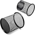 Miniatyrbilde 2 av 2: 5 stk. kontor oppbevaring pennholder, penn blyantkopp, mesh blyantpotte, mesh skrivebord