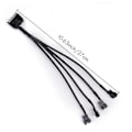 Miniatyrbillede 2 af 5: Adapterkabel til køleventilator, 15-polet SATA til 4 x 3-polet / 4-polet 12V PC-kabinetventilator-strømadapterkabel til 15-polet SATA black