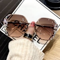 Miniatyrbillede 2 af 5: Rimless solbriller polariserede solbriller lette mode solbeskyttelse