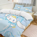 Miniatyrbild 1 av 4: v45 Cinnamoroll 3-delars Twin Sängset - Inkluderar 1 Enkelt Täcke och 2 Örngott Sängkläder - Färgbeständig Mikrofiber - Cinnamoroll io45 135x200cm 53x78in